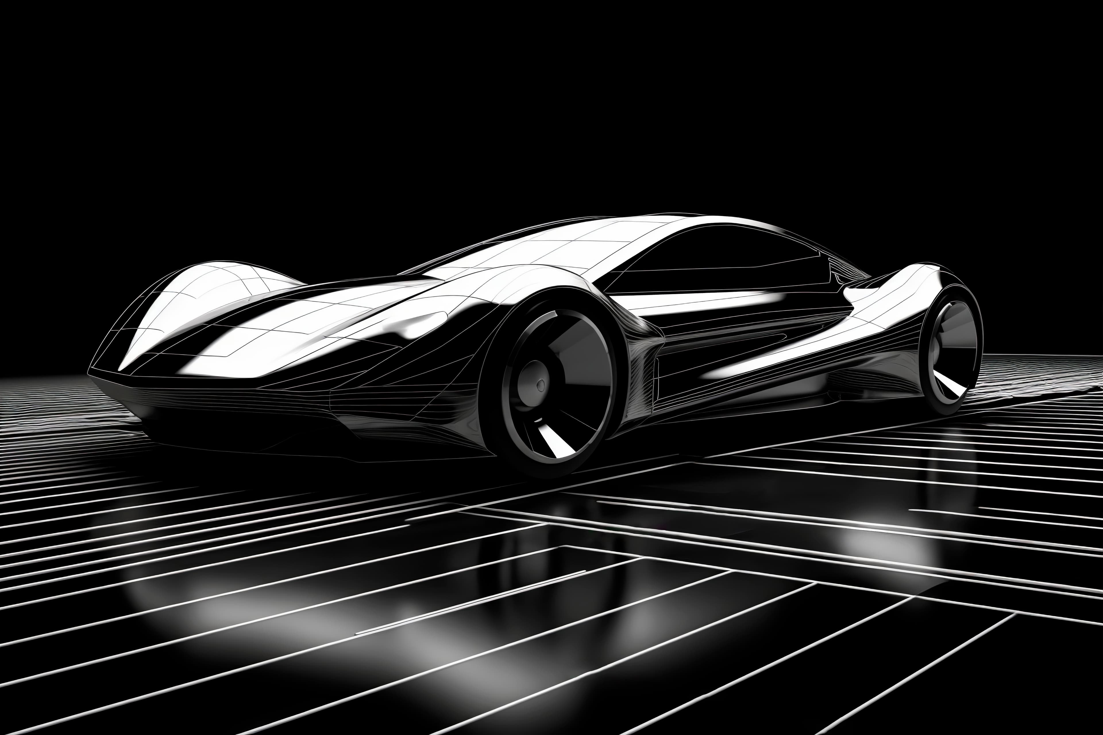 Sculptural metallic ribbon artwork