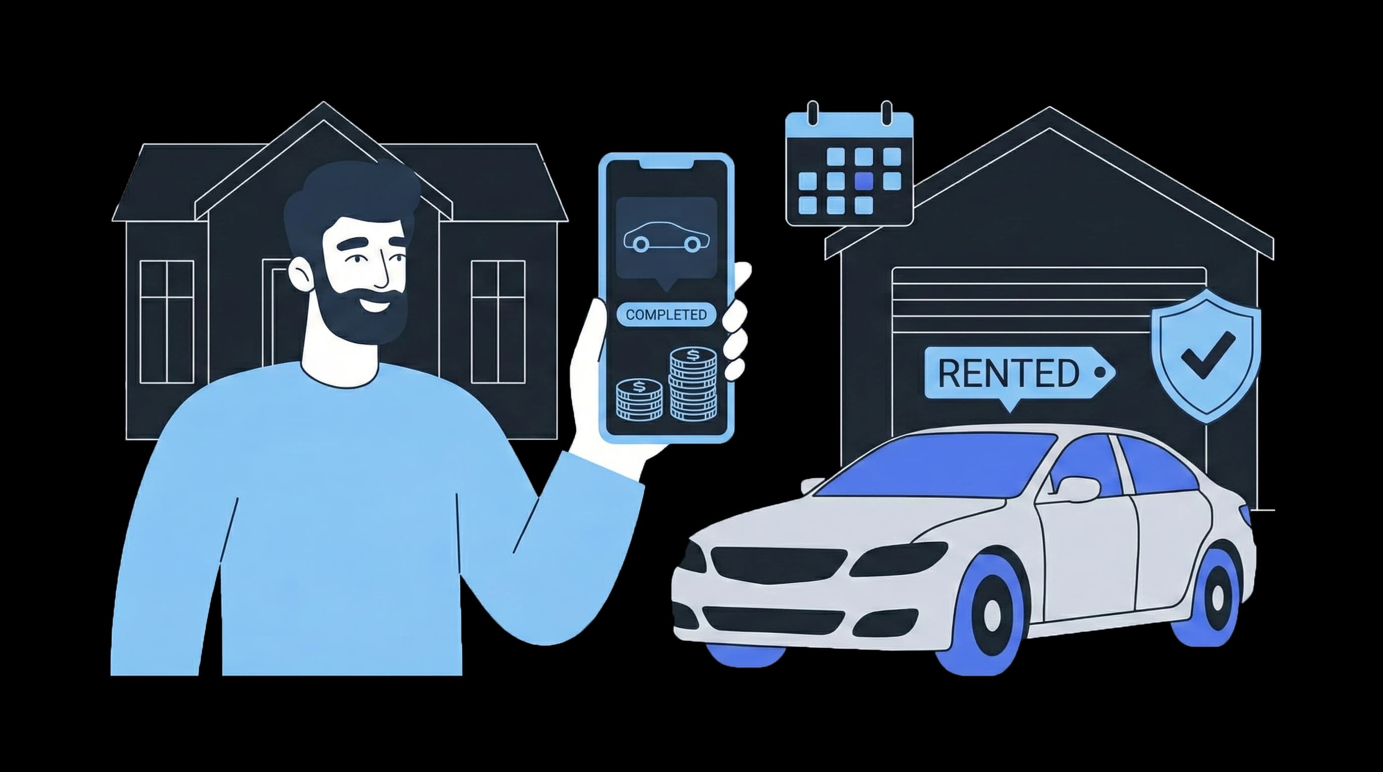 Persoana care își oferă mașina personală pe Rentify