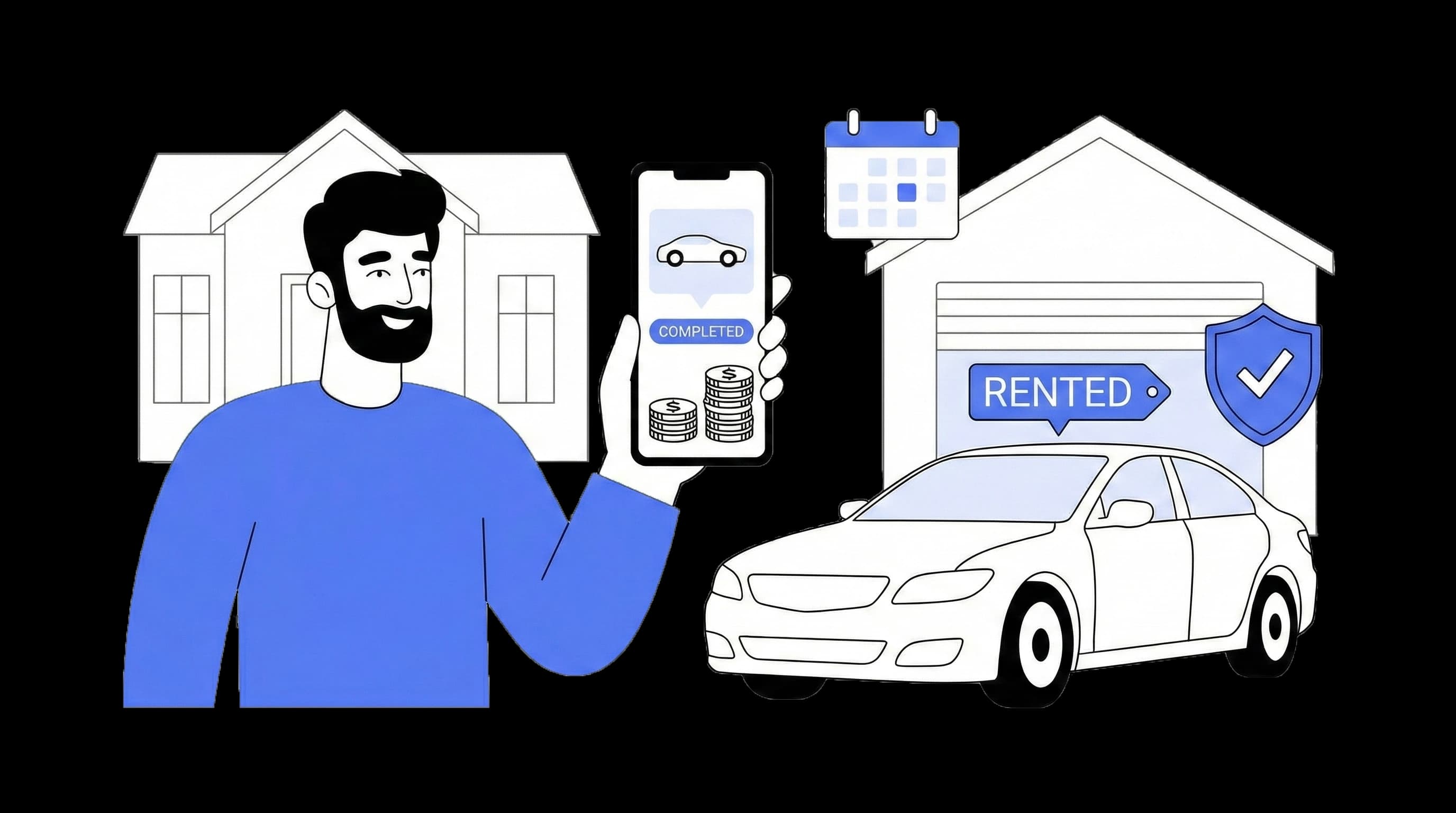 Persoana care își oferă mașina personală pe Rentify